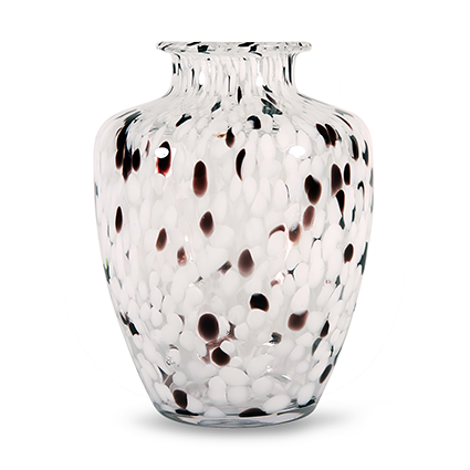 Zzing vase 'jessy' white/brown h25 d19.5 cm