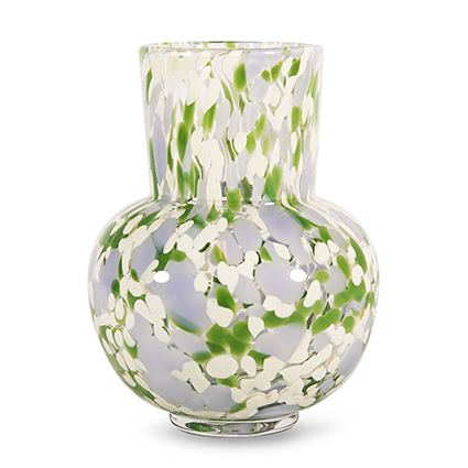 Zzing vase 'debby' green/white/purple h21
