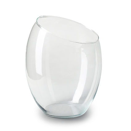 Vase 'slanted' h25 d20 cm