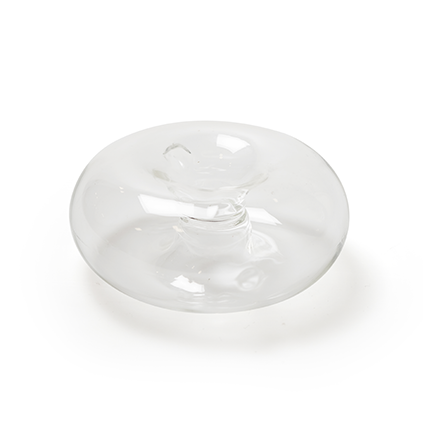 Glass donut floating 'wendy' h2.5 d8 cm