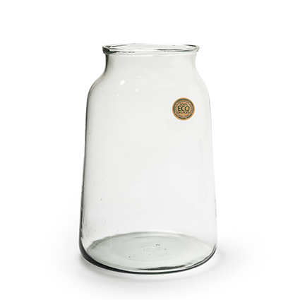 Eco glass vase 'eddy' h35 bd24/td16 cm