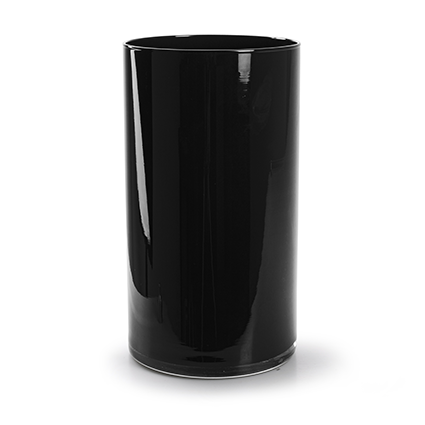 Cylinder 'arthur' black h30 d15 cm