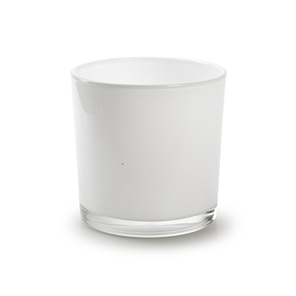Conical vase 'monaco' white  h10 d10 cm