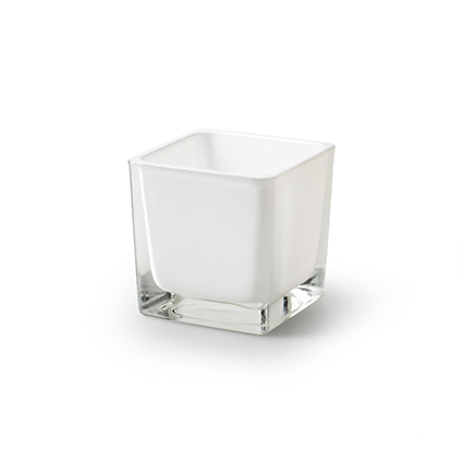 Cube 'piazza' white 6x6x6 cm