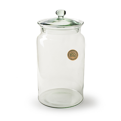 Eco 'jar' with cover h25 d15 cm