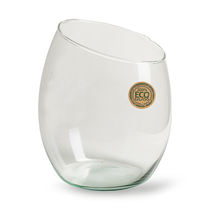 Eco vase 'slanted' h24 d20 cm