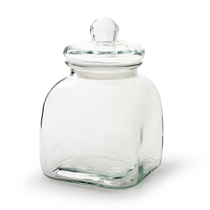 Glass jar with lid 'chicago' h17.5 d16 cm