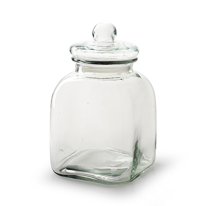 Glass jar with cover 'chicago' h20,5 d16