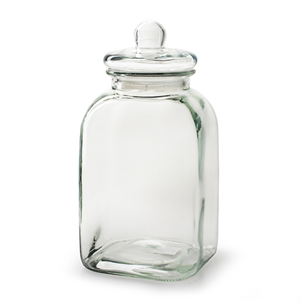 Glass jar with lid 'chicago' h26 d16 cm