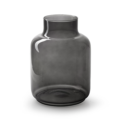 Eco vase 'gigi' smoke h20 d14.5 cm
