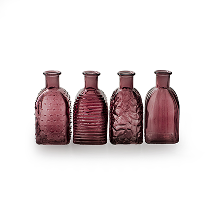 Bottlevase 'frida' purple 4-ass. h13.5 d6.5 cm