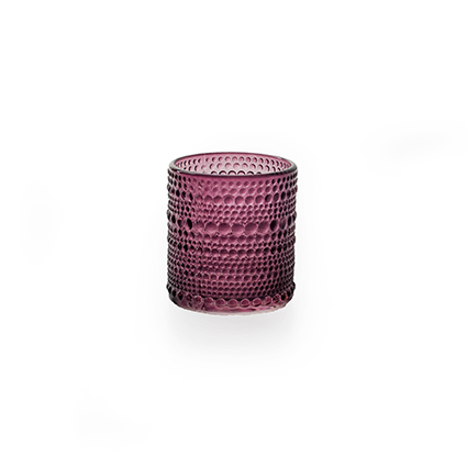 Tealightholder 'mimizan' purple h8 d7 cm