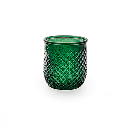 Tealightholder 'kim' green h9.5 d8.5 cm