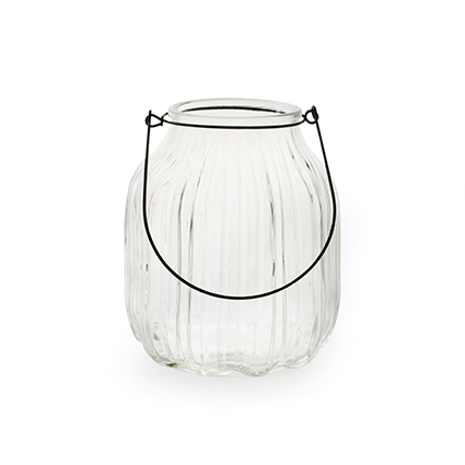 Glas met hanger 'laurence' h16 d13 cm