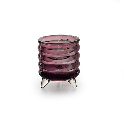 Tealightholder 'saskia' purple h8 d7 cm