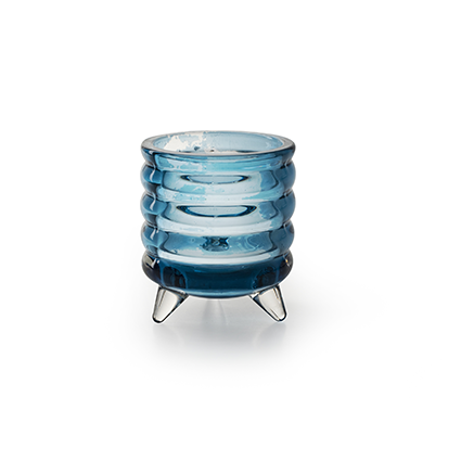 Tealightholder 'saskia' blue h8 d7 cm