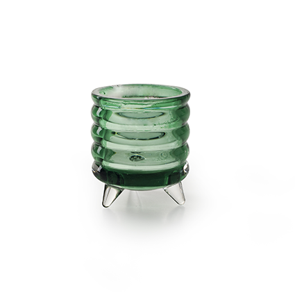 Tealightholder 'saskia' green h8 d7 cm