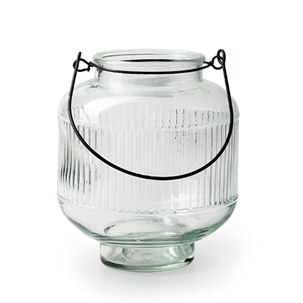 Jodeco Sprühflasche Spring in klar H8,5 D8,5 cm Zerstäuber Glas Metall NEU! 
