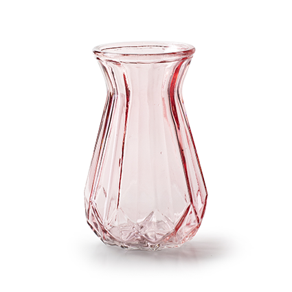 Vase 'grace' pink h15 d10 cm
