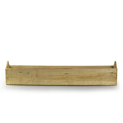 Wooden tray long natural h12 d78x12 cm
