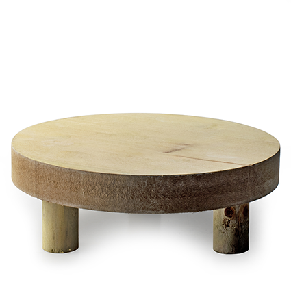Wooden stool 'kruxx' natural h7 d19 cm
