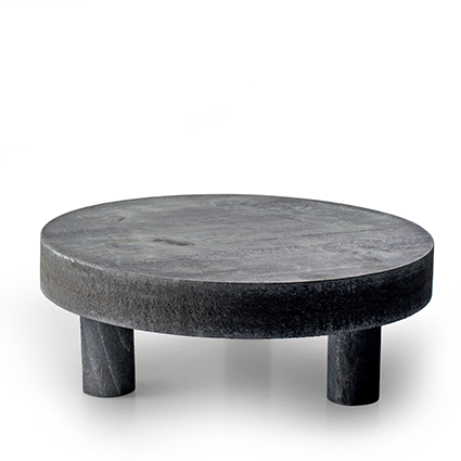 Wooden stool 'kruxx' grey h7 d19 cm