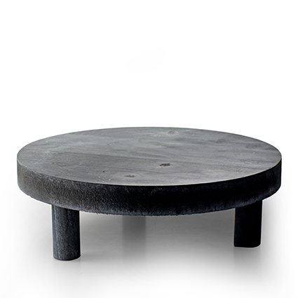 Wooden stool 'kruxx' grey h8 d25 cm