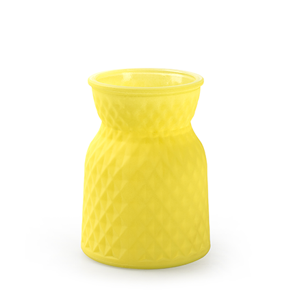 Vase 'posh' yellow h13.5 d10 cm