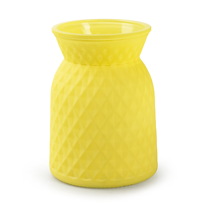 Vase 'posh' yellow h16 d12 cm