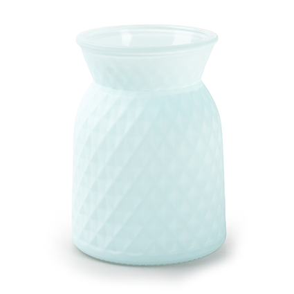Vase 'posh' blue h16 d12 cm