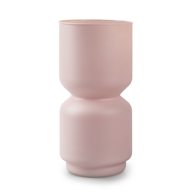 Vase 'funny x' matt pink h25 d12 cm
