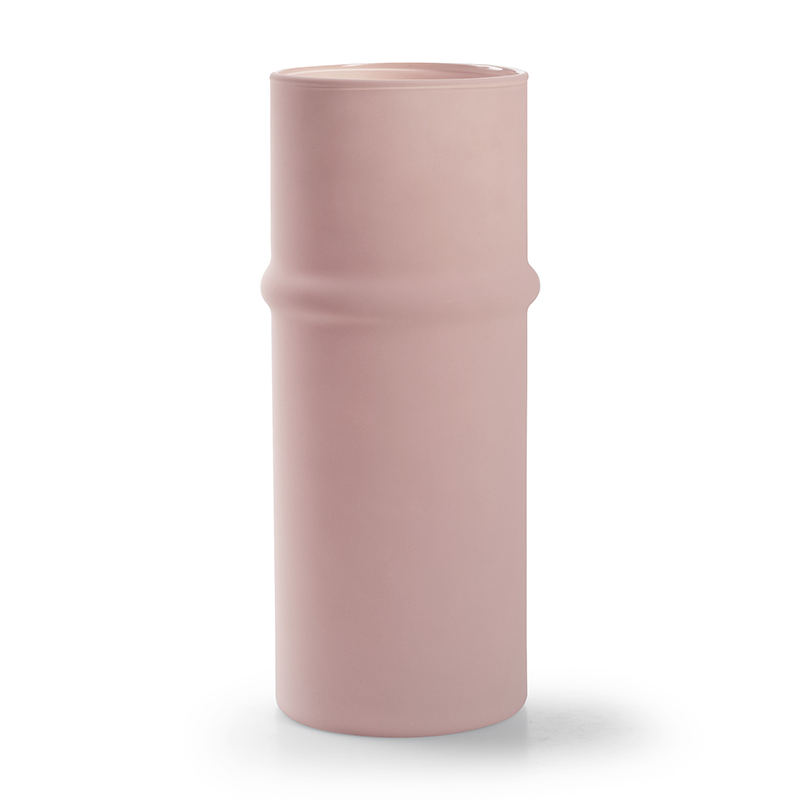 Vase 'funny y' matt pink h25 d11 cm
