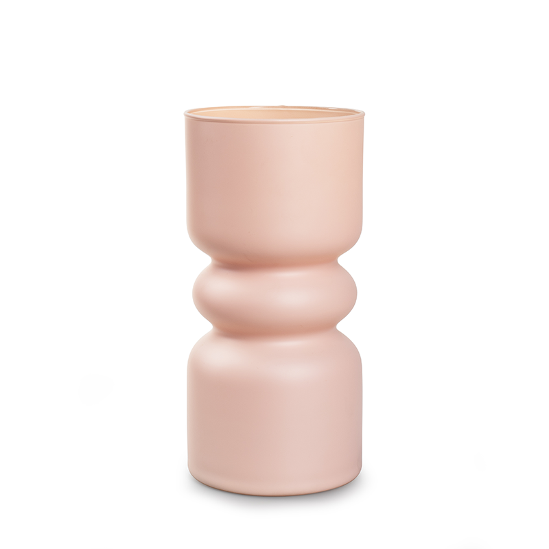 Vase 'funny z' matt old pink h25 d10 cm