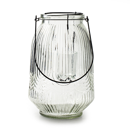 Lantern 'romee' with insert clear h24 d16 cm