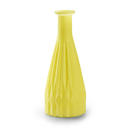 Bottlevase 'patty' matt yellow h21 d8.5 cm