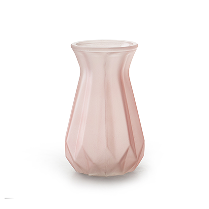 Vase 'grace' matt pink h15 d10 cm