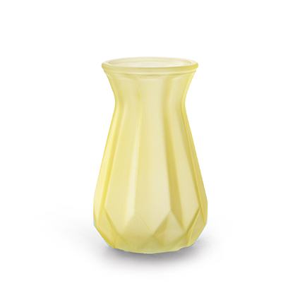 Vase 'grace' matt yellow h15 d10 cm