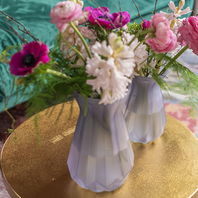 Vase 'grace' matt lilac h18 d11.5 cm
