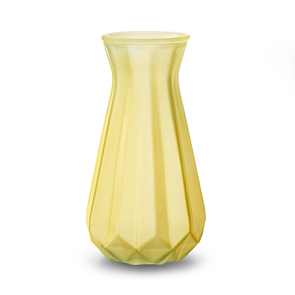 Vase 'grace' matt yellow h18 d11.5 cm