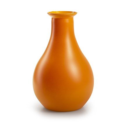 Eco flesvaas 'nice' mat oranje h25 d15,5 cm