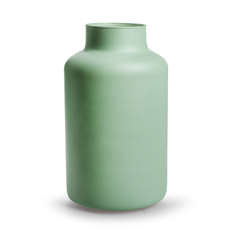 Eco vase 'gigi' matt green h25 d14.5cm