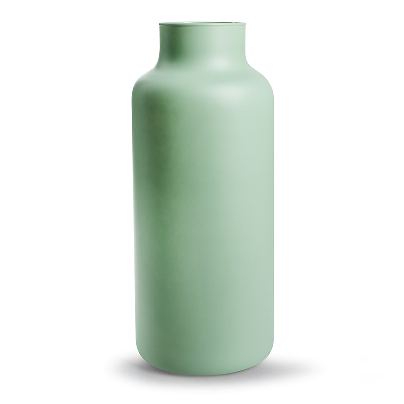 Eco vase 'gigi' matt green h35 d14.5cm