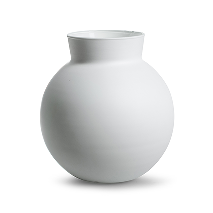 Eco round vase with collar 'hooper' matt