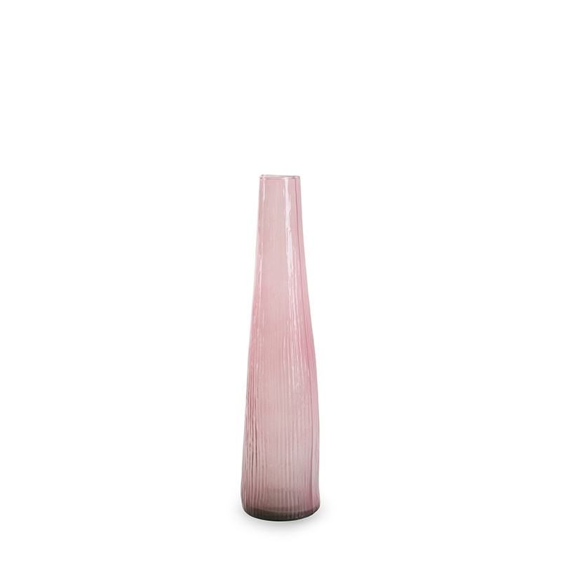Vase 'corfu' pink h40 d9 cm