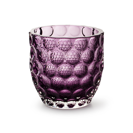 Tealightholder 'skye' purple h10.5 d10 cm