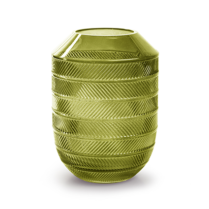 Vase 'bick' M green h20 d18 cm