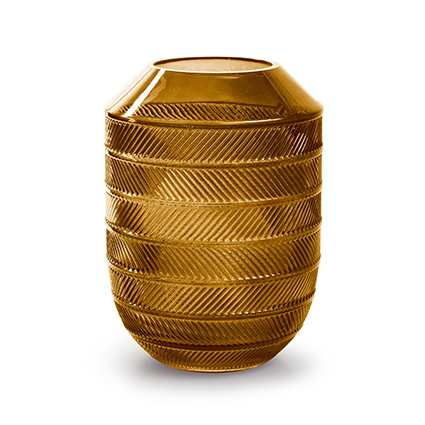 Vase 'bick' M brown h20 d18 cm