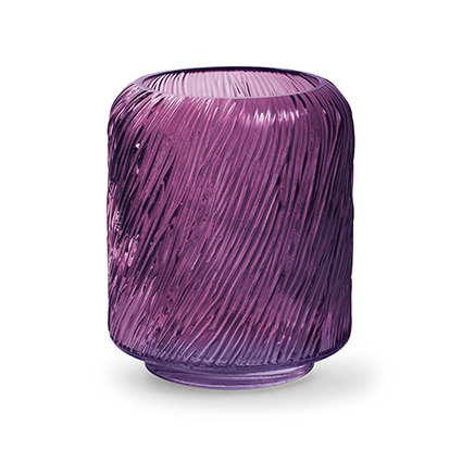 Candleholder 'zebre' M purple h20 d18