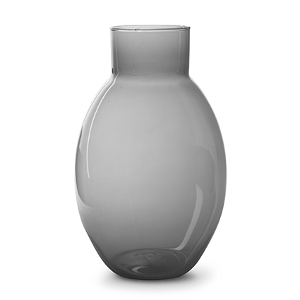 Eco vase 'lola' smoke h32 d20 cm