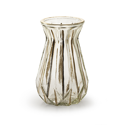 Vase 'grace' with golden stripes h15 d10 cm